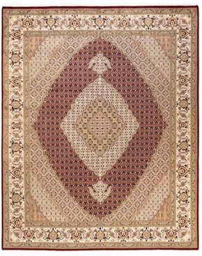 Overton Hand Knotted Wool Vintage Inspired Traditional Mogul Red Area Rug - 8 x 10