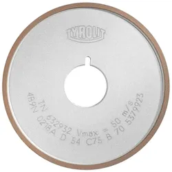 TYROLIT Kunstharzgebundene Diamantscheiben für den Spanflächenschliff (Brustschliff) DxTxH 150x13x32 Für Hartmetall, Form: 3V9, Art. 578936