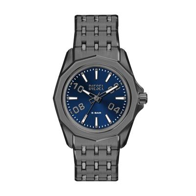 Quarzuhr DIESEL "Stinger 3-Hand", blau (anthrazit, blau, blau), Armbanduhren, Herren, anthrazit, Quarzuhr, Armbanduhr, Herrenuhr, Edelstahlarmband, analog