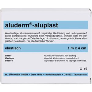 Söhngen Pflaster Aluderm Aluplast 1009189, 10 Stück, wasserfest, sensitiv, elastisch, 10 x 4cm