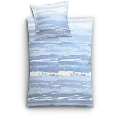 Bettwäsche KLEINE WOLKE "Ballade", blau (mare), B/L: 135cm x 200cm, Mako-Satin, B/L: 80cm x 80cm, 2 Stk., Mako-Satin, Obermaterial: 100% Baumwolle, Bettwäsche, Bettwäsche, in Blautönen