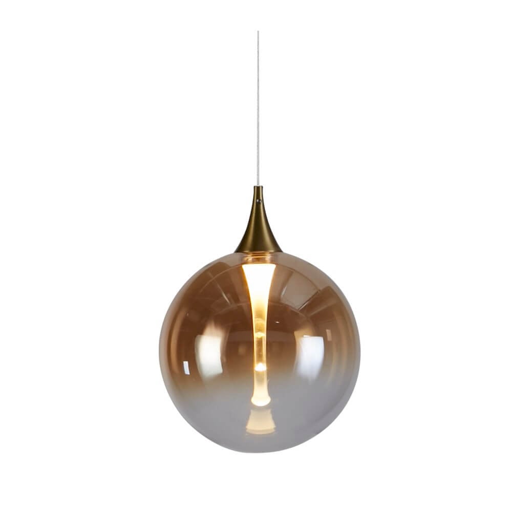 Searchlight Alchemy hanglamp met amber glas - 76410BK