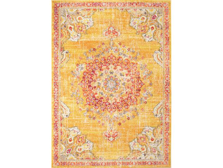 Tapis salon vintage - poils court et doux jaune 160x230