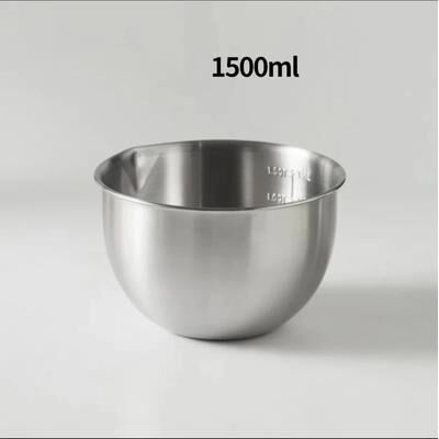 Inspired Living 304 Stainless Steel Mixing Bowls Set With Non Slip Base (1.5L 2.5L 4.5L) For Baking, Salad, And Meal Prep stainless 1.5l
