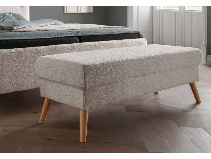 Bettbank 'Bordeaux' Wildeiche Stoff beige