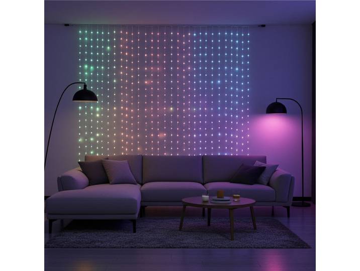 Bunter LED-Vorhang mit 400 LEDs, RGB, IP44, 2 x 2 m