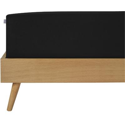 Spannbettlaken SCHIESSER "Elli aus weicher Baumwolle mit Elasthananteil für flexiblen Sitz", schwarz, B:100cm L:200cm, Jersey-Elasthan, Obermaterial: 97% Baumwolle, 3% Elasthan, Bettlaken, Spannbettlaken, für hohe Matratzen und Boxspringbetten,...