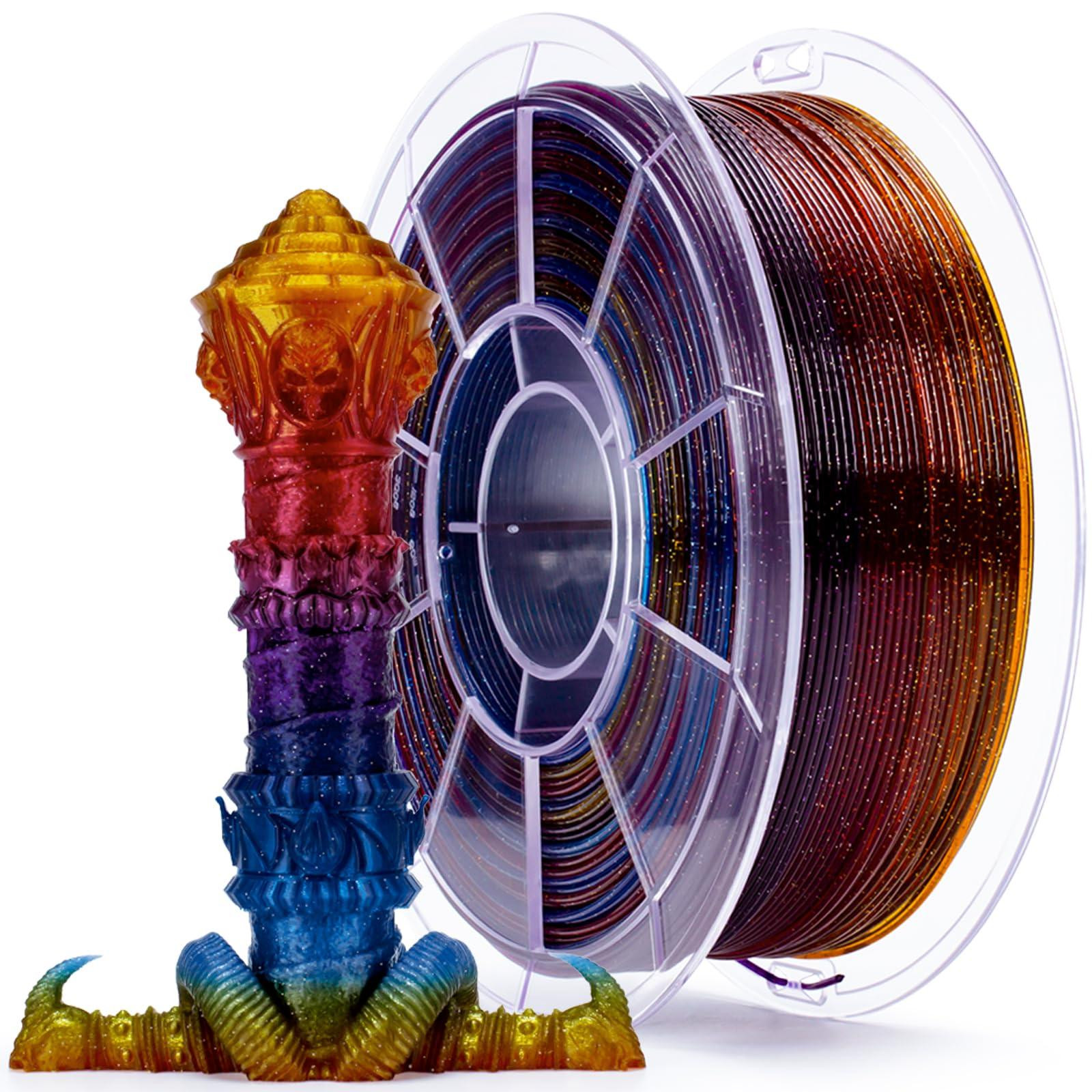 Selius Fast Gradient Twinkling Multicolor PLA Filament 1.75mm 1kg