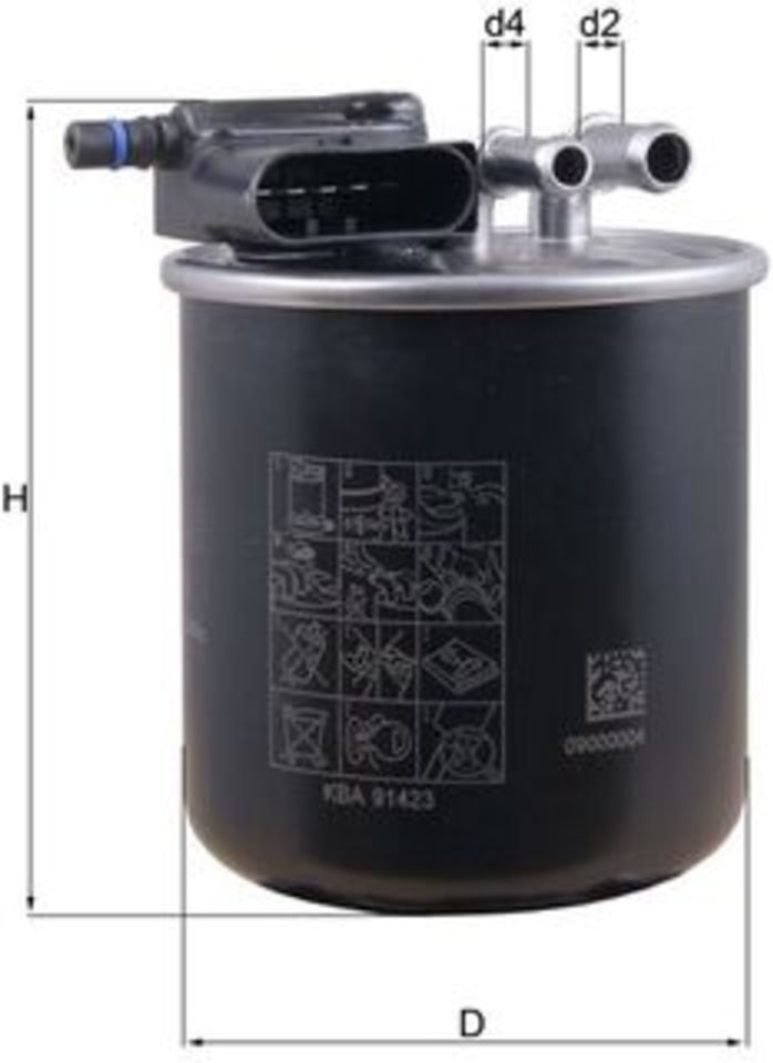 Kraftstofffilter MAHLE KNECHT KL 949