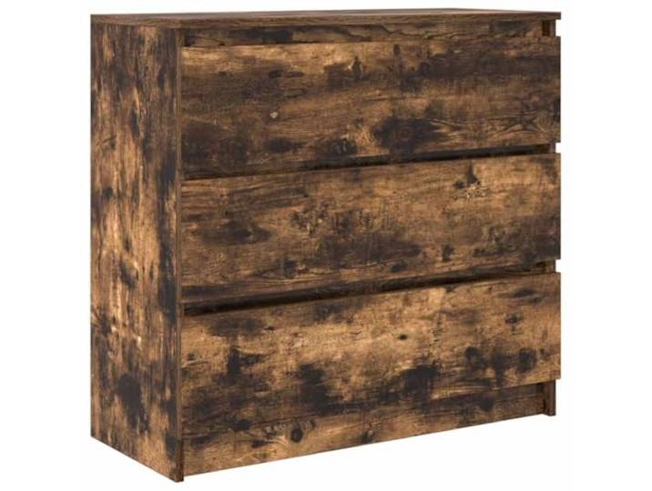 KPOTUERTU Sideboard Räuchereiche 80x35x76 cm Holzwerkstoff Reichlich Stauraum, starke Oberplatte, pflegeleicht, glatte Oberfläche, vielseitig einsetzbar