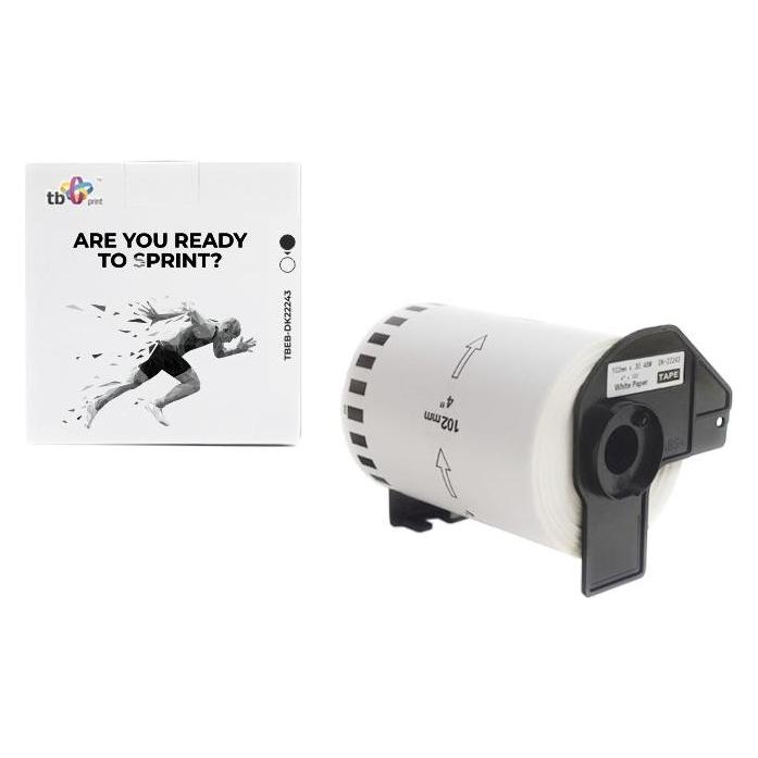 Print TB Labels TBEB-DK22243 Brother Black on White 102x30.48mm (102 mm) (TBEB-DK22243)