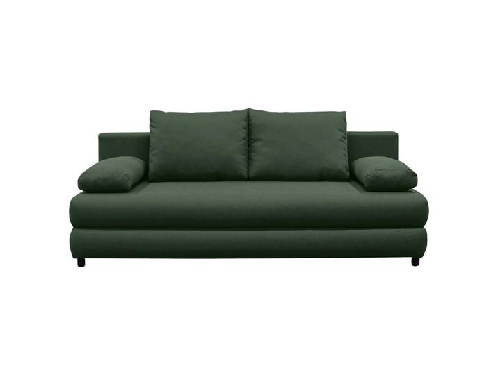 P & B Schlafsofa, Grün, Kunststoff, 2-Sitzer, Füllung: Schaumstoff, 200x88x87 cm, Wohnzimmer, Sofas & Couches, Schlafsofas, Schlafsofas mit Bettkasten