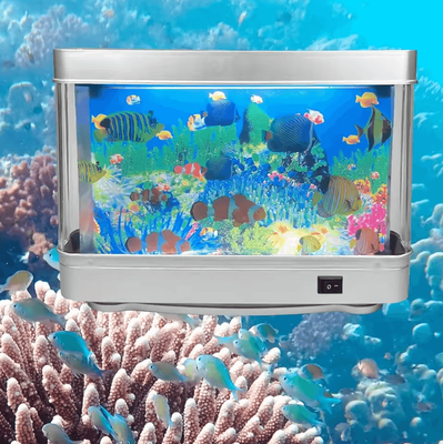 Inspire Curations Artificial Tropical Fish Tank LED Lamp Virtual Aquarium Motion Night Light 1 Pcs Lamp