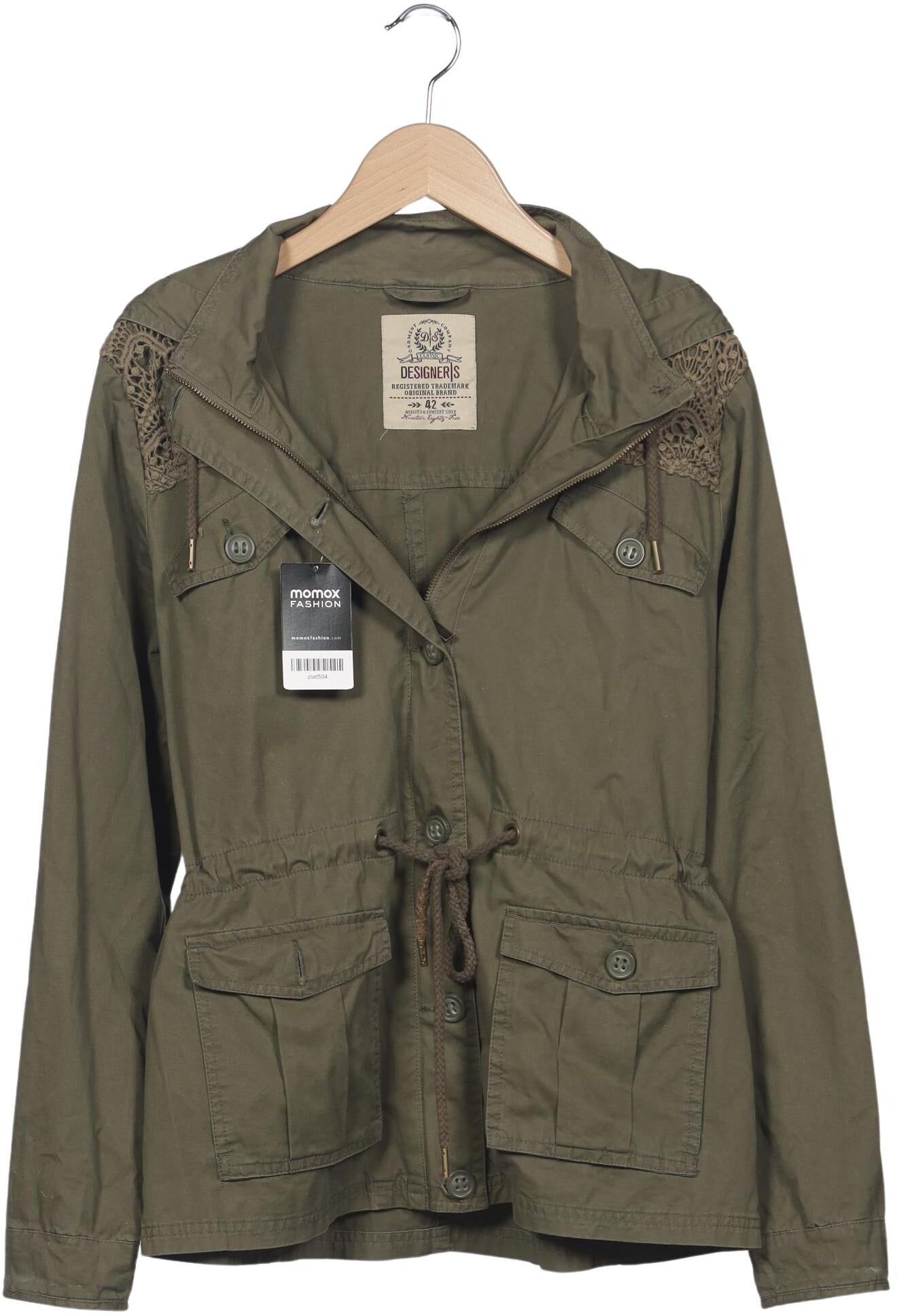 Designers Remix Damen Jacke, Grün, Gr. EU 42, Baumwolle - Second Hand
