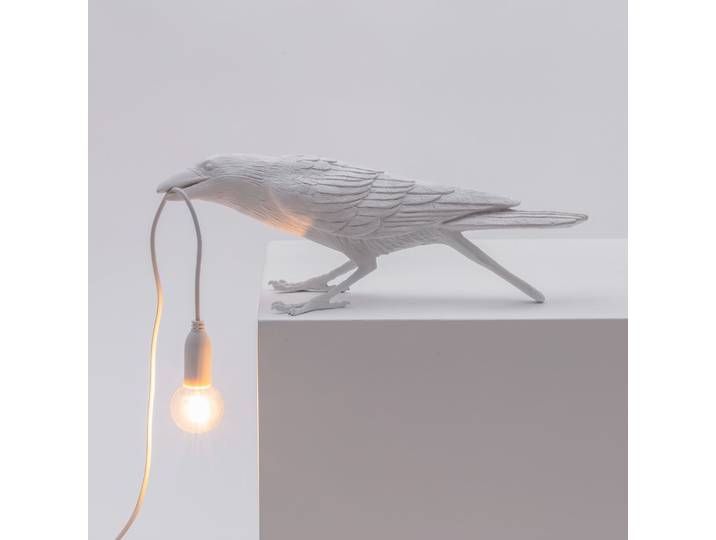 Bird Lamp Playing Lampe de table Blanc - Seletti - Salon / séjour - Design - Plastique