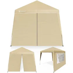 CASARIA® Set 3x3m Pavillon und 2x Seitenteil beige