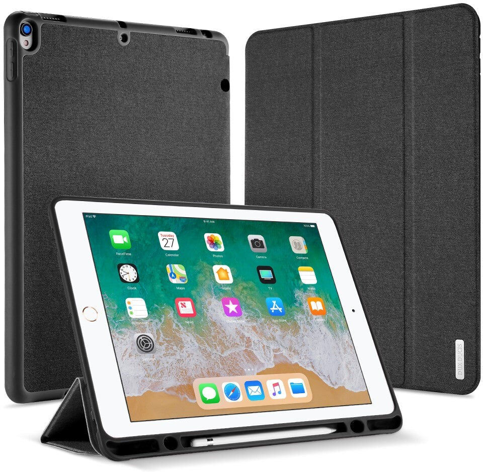 iPad Pro 12.9" (2017) Stof Tekstur Cover - DUX DUCIS DOMO Series Quality Case - Sort