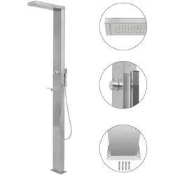 vidaXL Gartendusche Edelstahl Quadratisch