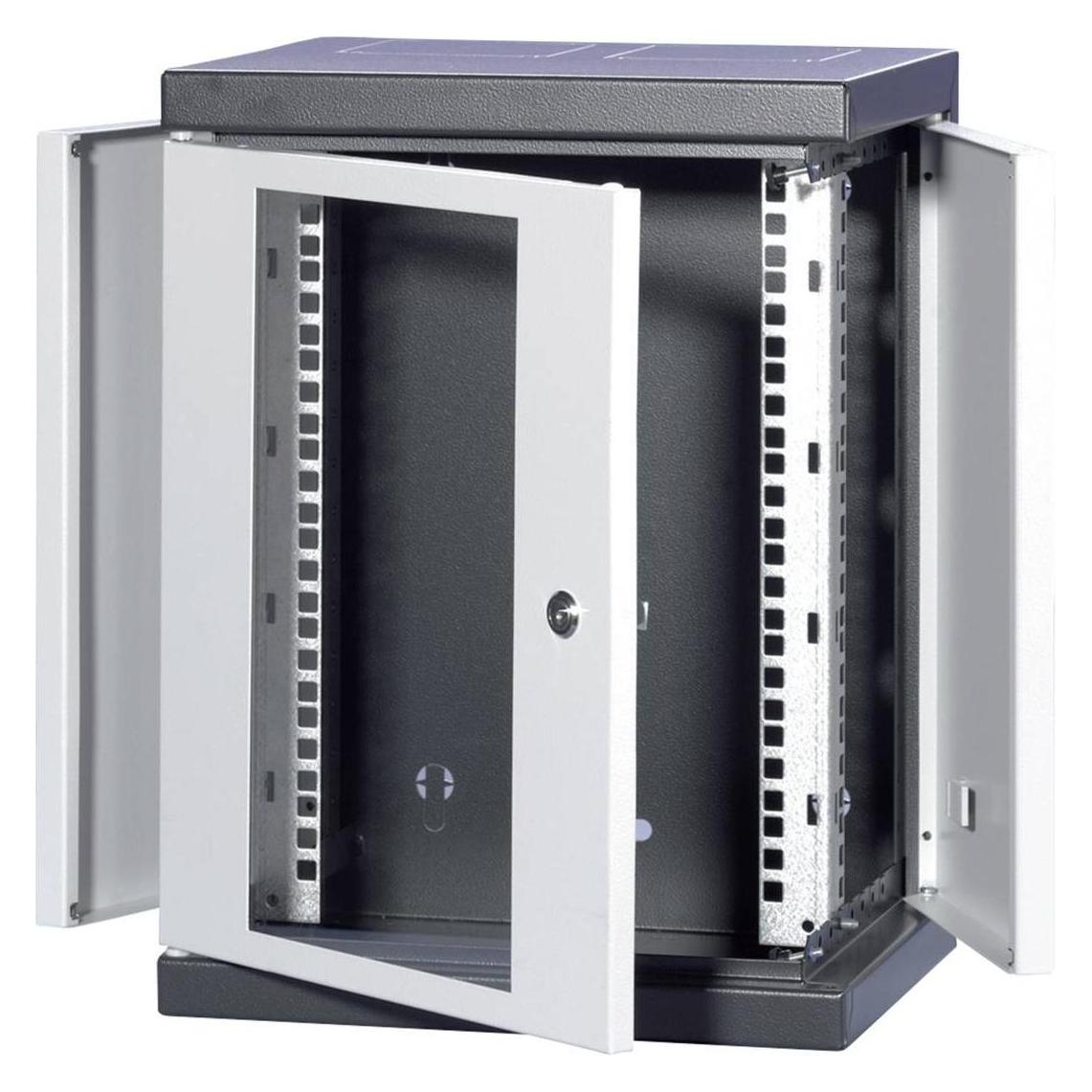 Schroff EPCASE 10"-Gehäuse 4 HE mit Glastür, (HxBxT) 262x345x280mm (4 HE, 10 Zoll Rack) (10238151)