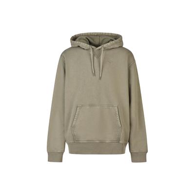 Kapuzensweatshirt CLEPTOMANICX "Boxy Hooded Ligull Washed", Herren, Gr. L, grau, 100% Baumwolle, bestickt, normal, ohne Ausschnitt, Sweatshirts, im lockeren Schnitt