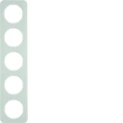 Berker 10152109 Rahmen 5fach R.1 Glas polarweiß