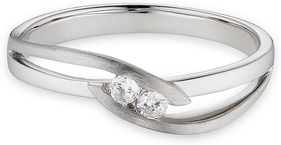 Silberring BRUNO BANANI "Schmuck Geschenk" Gr. 56, silberfarben, kristallweiß, Fingerringe, 56, Silber 925 (Sterlingsilber), 2,5mm, Silberring, mit Zirkonia (synth.)