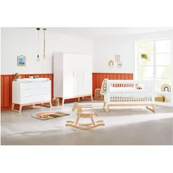 Pinolino, Komplett-Babyzimmer, Bridge (Kinderkleiderschrank, Wickelkommode)