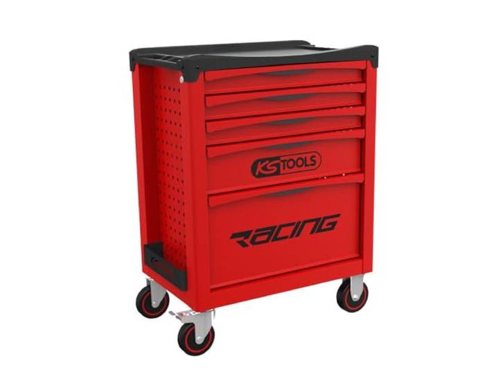 KS TOOLS 855.0005 Servante d'atelier Vide Racing 5 tiroirs Rangement Outils Servante d'atelier vide RACING\, 5 tiroirs\, outillage professionnel\, chrome vanadium