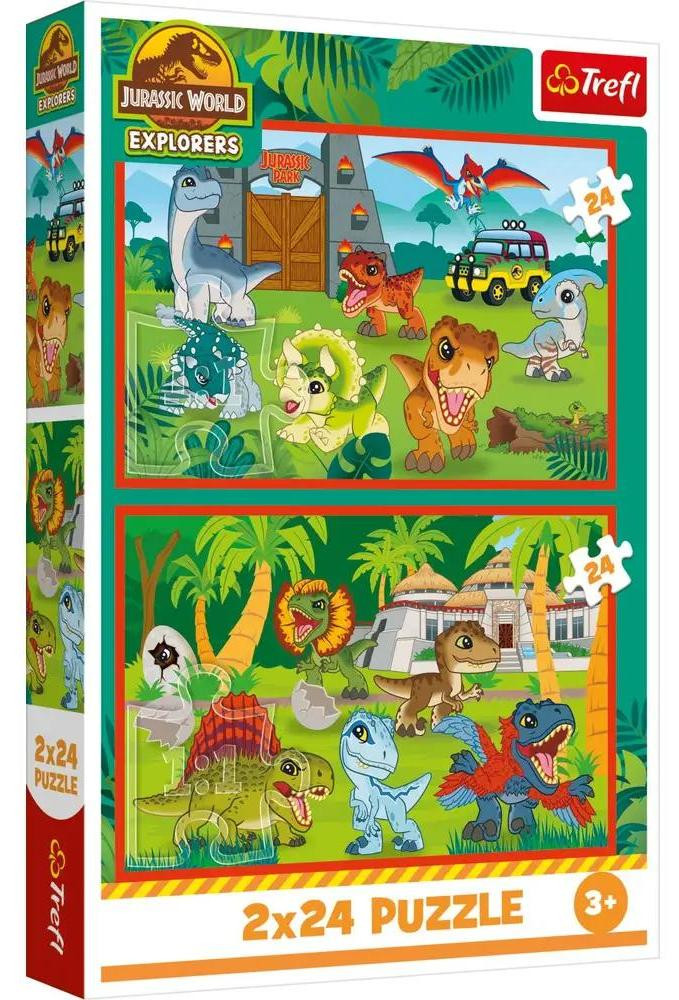 Trefl Universal Jurassic World Puzzel Kleine dinosaurussen 2x24 stukjes 34437