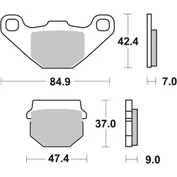 SBS Bremsbelag 544ATS Quad Sinter