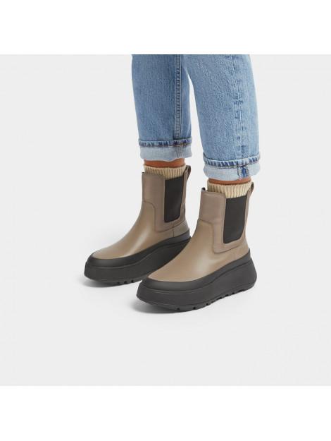 FitFlop F-mode water-resistant flatform chelsea boots