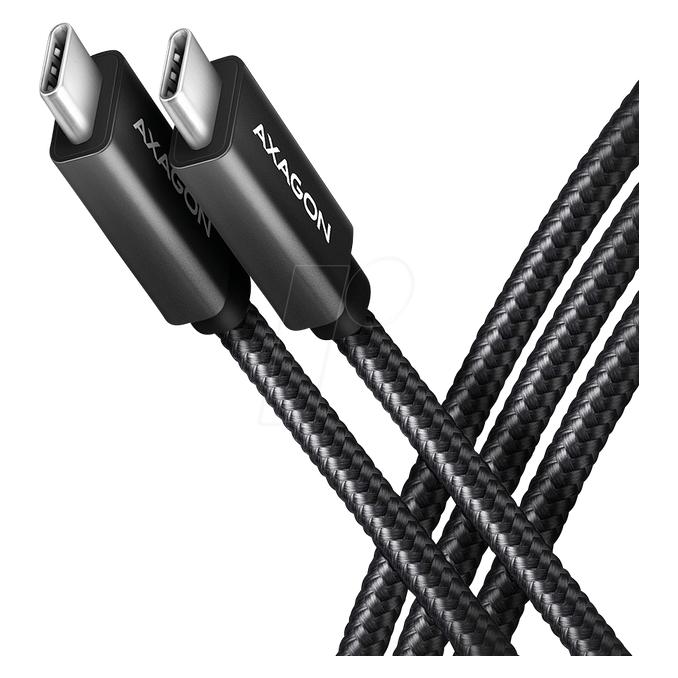 Axagon BUCM32-CM10AB Kabel, USB-C 3.2 Gen 2 auf USB-C 3.2 Gen 2 (1 m, USB 3.2 Gen 2, USB 3.2 Gen 2x2, 100 W) (BUCM32-CM10AB)