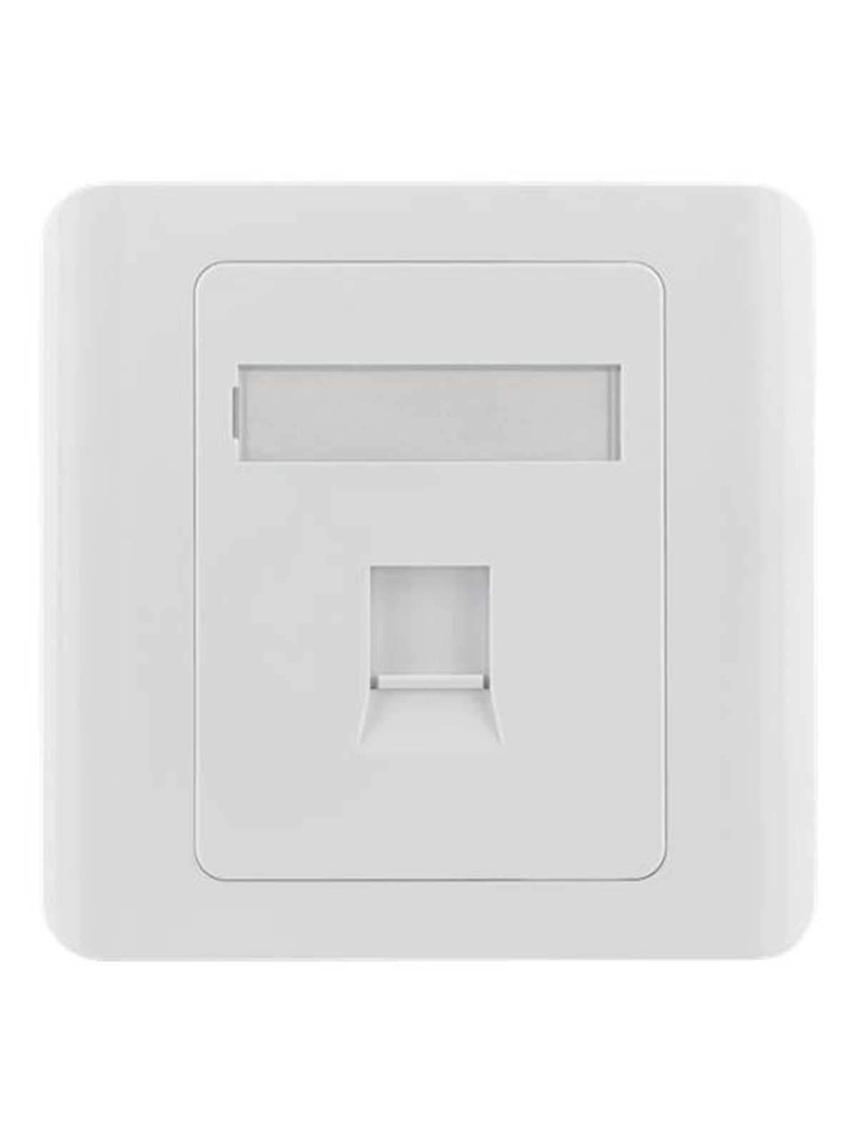 Deltaco VR-226 Flush mount for Keystone 1 port dust hatch white