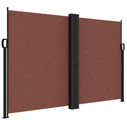 vidaXL Seitenmarkise Ausziehbar Braun 160x1200 cm