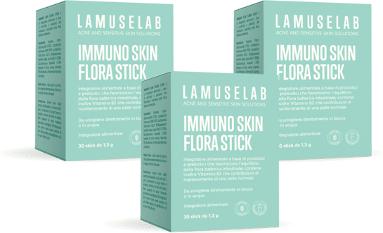 Lamuselab Immuno Skin Flora Stick Integratore Fermenti Lattici KIT PROMO 3X30 Stick