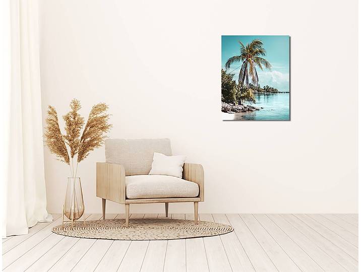 Metallbild Palm Tree Dibond Aluminium, lackiert Multicolor 40 x 50cm