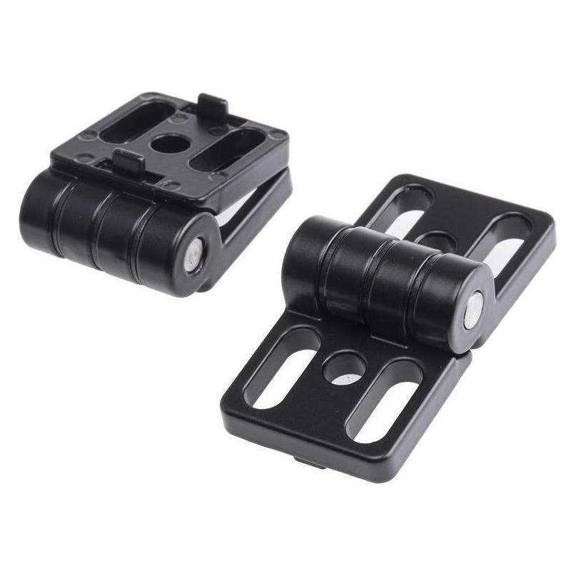 RS PRO Metal Hinge, 30x60mm, slot 6, black (7675585)