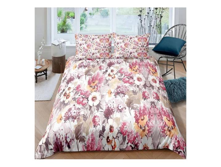 LuxusKollektion Kinderbettwäsche Bettwäsche Blumen Romantik 155x220 3tlg