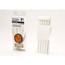 Glas Trinkhalme 4er Set, klar, 200mm Länge, 8mm Durchmesser, inklusive Reinigungsbürste – vielseitig einsetzbar für Getränke und Smoothies.