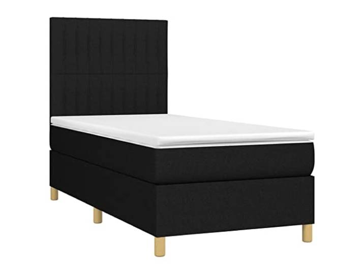 KTHLBRH Bettgestell Schwarz 180 x 200 cm Super King Mehrschichtholz, 6 seitliche Fächer, Latten aus Sperrholz, Montage erforderlich