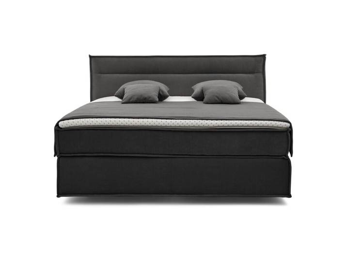 Musterring JustB! Boxspringbett inkl. Topper und Classic TT Partnermatratze - Flair 10099 schwarz - Medium Soft Modern, Zeitlos