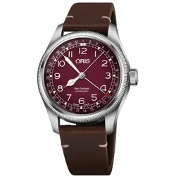 Oris X Cervo Volante Burgundy Big Crown Pointer Date 40mm Hirschleder Herrenuhr 01 754 7785 4038-Set
