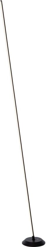 Atmooz Lampadaire minimaliste en métal noir avec led Noir 15x151x15cm