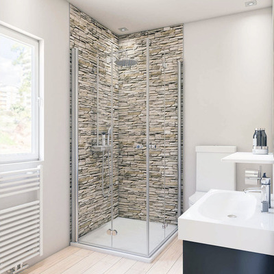 BREUER Duschrückwand Verblender hell 255 x 150 cm 9482512000204