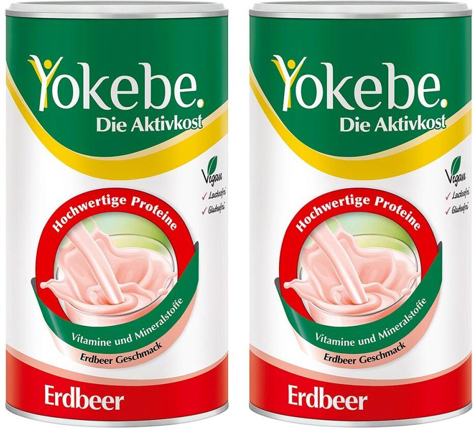 Yokebe Erdbeer - Diätshake zur Gewichtsabnahme - mit Protein
