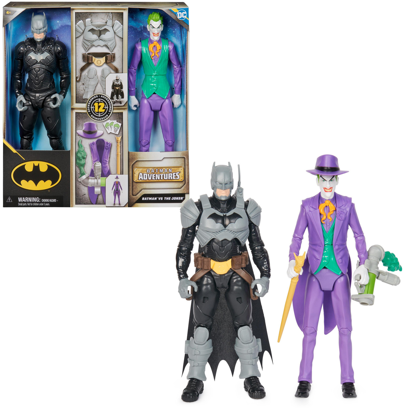 Spin Master Batman Adventures Batman versus The Joker set van 2, 30 cm