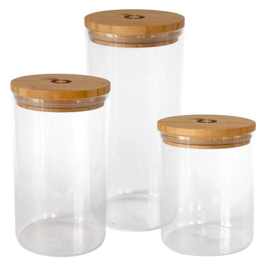 Pandoo Vorratsglas mit Bambusdeckel (1 l) (PANDOO) Mindestbestellmenge: 12 Stück