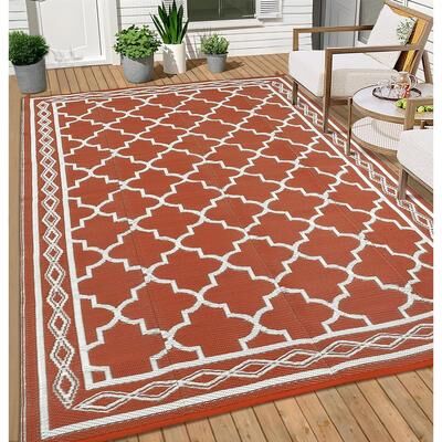 Garvee Waterproof Reversible Portable Outdoor Moroccan Rug