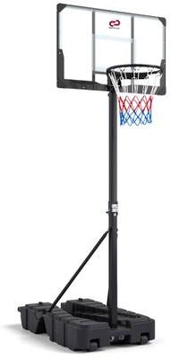 Costway Foldable Basketball Hoop 7.54-10 ft Stepless Adjustable with PC Backboard