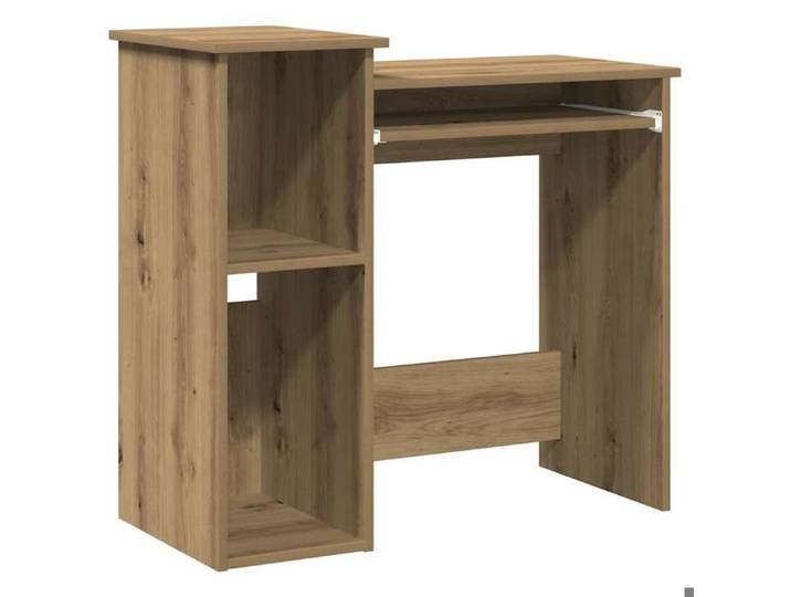 Bureau rectangulaire(1 PC) - VIDAXL - avec étagères - chêne artisanal bois d'ingénierie 84x40x78 cm B238